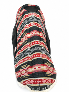 Premium All-Purpose Leather Saddle Pad <b>Red</b> Black Patterned Fur Lining Cotton Shell for Riding - Product Image 5