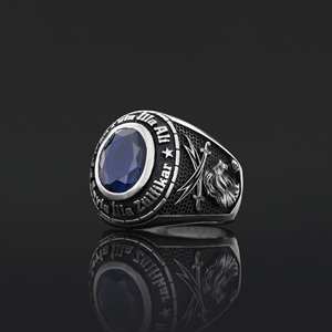 Anillo Islámico BOJ 03 Muhammad Resulullah, Caligrafía Musulmana, Regalo Religioso, Acero Inoxidable, ZIRCON, Certificado GIA para Mujer - Product Image 4