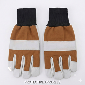 Gants anti-coupure pour tronçonneuse, haute qualité, couleur personnalisée jaune orange noir, imperméables - Product Image 2