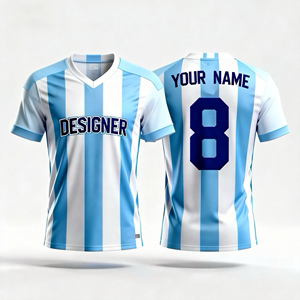 Breathable Sublimated Soccer Jersey Uniform Set Custom V-<b>neck</b> Sportswear for Men Kids Clubs Training and support all season - Product Image 5