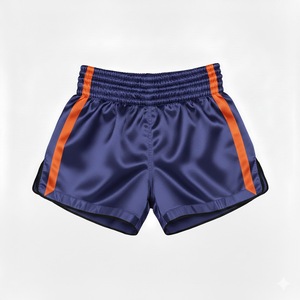High Performance Eco-Friendly Muay Thai Shorts Front Logo Quick Dry Breathable Solid Pattern Canvas Fabric 220g <b>100</b>% - Product Image 2