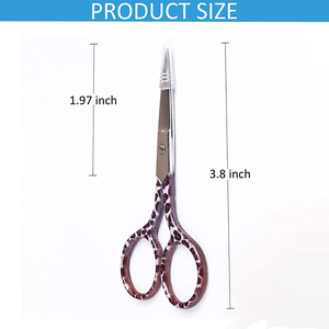 Ciseaux à manucure avec manche recouvert de papier, lames courbées aiguisées en acier inoxydable, pour usage domestique et professionnel. - Product Image 6