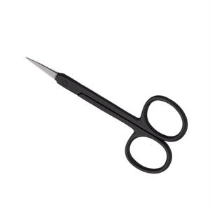 Ciseaux à manucure en acier inoxydable, lame tranchante, manche en plastique, coupe-cuticules, outils de beauté, trou rond, style simple, usage adulte - Product Image 1