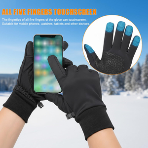 Wholesale Custom Made Winter <b>Gloves</b> Windproof Outdoor Sports Running Motorcycle <b>Touch</b> Screen Non-slip Warm Full Fingers <b>Gloves</b> - Product Image 4