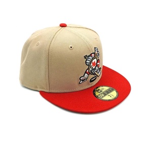 Casquette de baseball marron avec bordure rouge, 6 panneaux, ajustée, unisexe, style décontracté, en sergé de coton, pour le printemps et l'été - Product Image 4