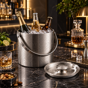 Cubo de Hielo de Acero Inoxidable Premium con Tapa y Asa de Transporte para Bar, Hotel, Restaurante y Uso Doméstico - Product Image 4