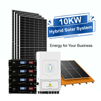 Kits complets tout-en-un, onduleur Deye 10KW hybride, montage en rack, batterie, système d'énergie solaire, produits