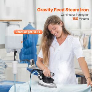 Plancha de Vapor por Gravedad de 1000W con Tanque de Gran Capacidad de 3.5L, Cartuchos Desmineralizadores Antiadherentes, Vaporizadores Industriales para Prendas - Product Image 2