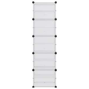 Étagère à chaussures en plastique PP transparent avec structure en acier, 60,4 pouces de hauteur, empilable, pour garage - Product Image 3