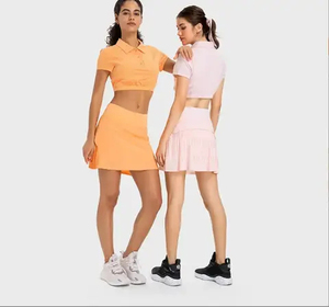 Jupe de tennis légère haute performance pour femme, respirante, courte, options de taille personnalisées, couleurs personnalisables écologiques - Product Image 2