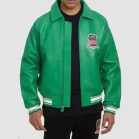 Collection Hiver 2026 – Blouson en Cuir Avirex Personnalisable pour Homme – Style High Street avec Col Montant et Fermeture Éclair