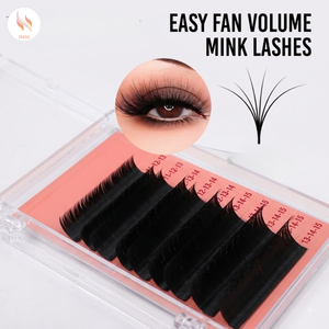 NESS Easy Fan Volume Korean PBT Fiber Lashes Handmade Cruelty-Free Vegan False Eyelash Extensions Soft Natural Curl for - Product Image 1