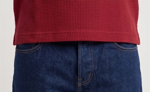 Men Turn Down <b>Waffle</b> Polo <b>Shirts</b> Drop Shoulder Button Down <b>Waffle</b> Polo <b>Shirt</b> Men's Summer Street Style <b>Waffle</b> Polo <b>Shirt</b> Mens - Product Image 3