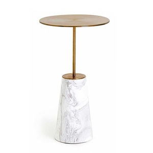 Table de cocktail en aluminium personnalisée de haute qualité, mobilier haut de gamme, table d'appoint en métal pour la maison, l'hôtel, table à vin, table à boissons, laiton - Product Image 6