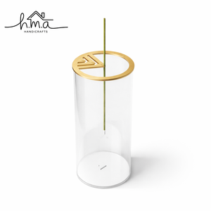 Round Brass Incense Holder Bowl with Ash Catcher Minimalist <b>Stick</b> Holder Meditation Aromatherapy Home Decor Accessory - Product Image 3