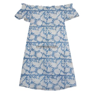 Vestido Casual de Verano Personalizado para Mujer, Estilo Vintage, Hombros Descubiertos, Diseño Sexy para Club, con Volantes, de Algodón y Elastano, Largo hasta la Rodilla - Product Image 1