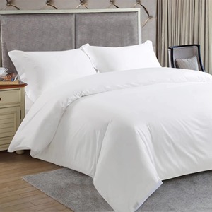 Juego de Edredón Blanco Tamaño Queen de 3 Piezas, Poliéster Sólido Cosido, Lavable, para Uso Doméstico, Estilo Simple - Product Image 3