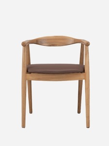 Custom Modern Wooden <b>Dining</b> Chair with Leather Cushion Seat Nordic <b>Armchair</b> for Restaurant Hotel Villa <b>Dining</b> Furniture - Product Image 6
