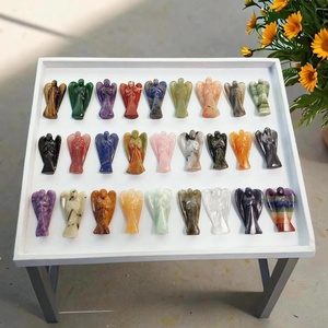 Hermoso Ángel de ágata musgo hecho a mano de alta calidad al por mayor divino arco psíquico espiritual Ángel tallado piedra preciosa Muntaha ágata - Product Image 4