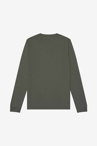 T-shirt blanc à manches longues pour homme, personnalisable, de haute qualité, en tissu tricoté, avec épaules tombantes, vente en gros - Product Image 4