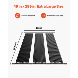 Riscaldatore Solare Universale per Piscina Resistente alle Intemperie con Accessori Completi per Piscine HDPE 4 X 24 ft - Product Image 3