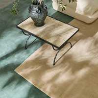 Hand Knotted 100% New Zealand wool rug - Sand beige Solid Color Design | custom size , Cut Pile 7-10 mm Carpet for Living Room