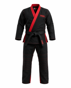 Kimono de judo F2WIN blanc et noir, pantalon unisexe pour adulte, coupe régulière, coton durable, léger, séchage rapide, vêtements d'arts martiaux respirants - Product Image 2