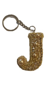 Porte-clés brodé à la main avec des perles de rocaille, cœur élégant, nouveau design, porte-clés perlé avec un style de broderie indienne classique - Product Image 3