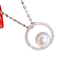 Pendentif en argent pur S925 avec une seule perle et une chaîne de clavicule mignonne, design de niche de célébrité d'Internet, colliers fins pour femmes - Product Image 5