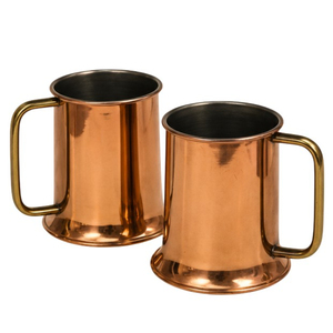 Mug en cuivre martelé artisanal haut de gamme pour Moscow Mule, avec poignée en laiton, idéal pour les fêtes et la restauration. - Product Image 2