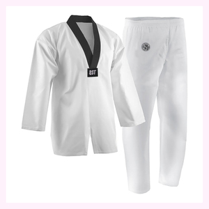 Vente en gros Équipement d'entraînement de taekwondo pour les arts martiaux Costumes d'uniforme de taekwondo pour hommes femmes Jiu Jitsu Kimono Combinaisons d'entraînement de karaté - Product Image 5