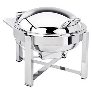 Recipiente para calentar comida tipo buffet de acero inoxidable premium con tapa y soporte para combustible para catering, bodas y eventos. - Product Image 3