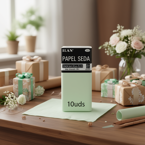 Papel Seda Ilan Verde Claro 50x66 Cm Nacarado 10uds - Product Image 2