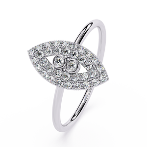 Bague de fiançailles ronde en or avec diamant de laboratoire certifié IGI, diamant CVD, bijoux Loista, style vintage, luxe, pour femmes - Product Image 2