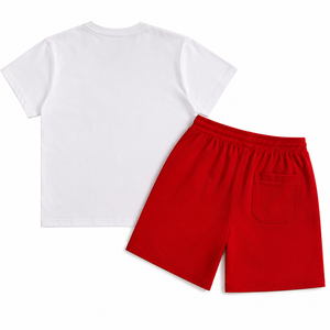 Ensemble T-shirt graphique personnalisé pour homme et short en mesh, tenue streetwear de gym d'été deux pièces, ensemble de survêtement décontracté assorti avec impression en relief - Product Image 2
