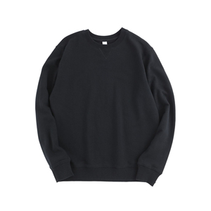 Sweat-shirt à col rond à manches longues en coton 100% 380G avec logo personnalisé en gros pour hommes - Product Image 1