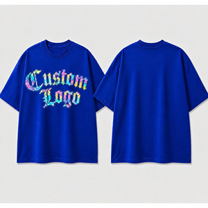 Camiseta gráfica extragrande personalizada para hombre, de algodón premium, estilo gótico urbano, con estampado 3D colorido, informal - Product Image 1