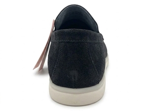 Mocasines Negros de Gamuza para Hombre, Punta Redonda, Entresuela Acolchada de EVA, Suela de Goma, Cómodos para Todas las Temporadas - Product Image 4