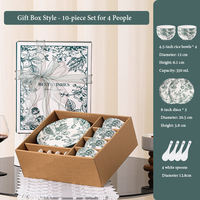 Ensembles de vaisselle en céramique de style moderne avec décorations colorées sur glaçure, écologiques, durables et sûrs pour les restaurants