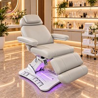Lit de spa électrique inclinable moderne à 4 moteurs, mobilier de salon de beauté médical, lit de thérapie cosmétique