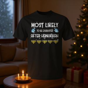 T-shirt unisexe pour adulte avec col rond et manches courtes, impression numérique, idéal pour les fêtes de Hanouka – Le plus vraisemblable pour être épuisé après Hanouka - Product Image 3