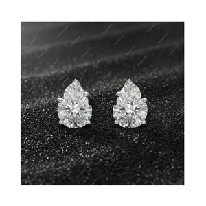 Regalos de Navidad, Pendientes de Diamante Cultivado en Laboratorio de 3.0ct con Certificación GIA IGI, Oro Fino de 18 Quilates, Plata de Ley 925, para Él y Ella - Product Image 1