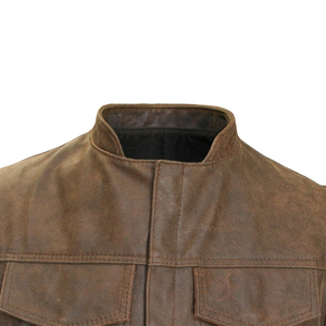 Chaleco de cuero genuino de la mejor calidad para adultos, estilo profesional, chaleco de cuero para hombre disponible a un precio razonable. - Product Image 2