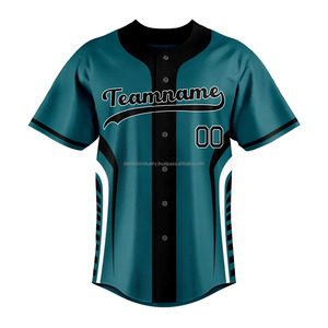 Vêtements de sport avec impression de logo personnalisé à bas prix, vente en gros de chemises à boutons de baseball pour hommes de la plus haute qualité, maillots de softball - Product Image 3