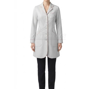 Blouse de travail médicale pour femmes, coupe ajustée, manches longues, uniforme de laboratoire, vêtements professionnels pour médecins avec plusieurs poches utilitaires - Product Image 5