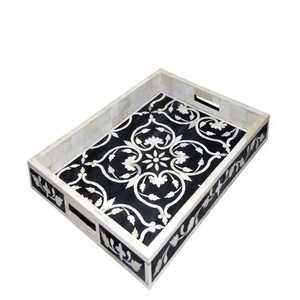 Bandeja de Servir Acrílica de Primera Calidad con Asa de Madera, Rectangular, Ecológica, Apta para Lavavajillas, Bandeja para Bodas, Decoración del Hogar - Product Image 6