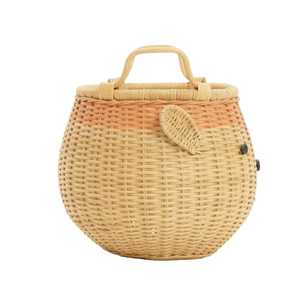 Wicker Animal Shape Storage Bin <b>Basket</b> with Handle Toy Laundry for Baby Nursery Room Organiser Toddler Furniture Wholesale - Product Image 1