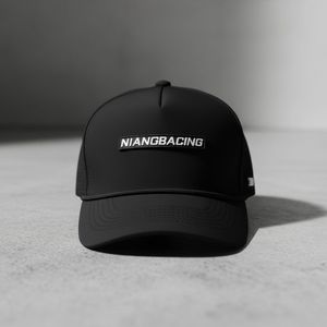 Custom Logo Black Golf Cap 5 Panel Waterproof PU Leather Hat Adjustable Sports Cap Wholesale - Product Image 4