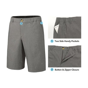 Shorts de golf de haute qualité pour hommes, entrejambe 12 pouces, taille élastique, couleur unie, séchage rapide, extensibles, logo personnalisé, fournisseur d'usine OEM - Product Image 4