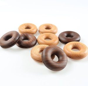 Clips de scellage en bois 100% naturel poli, forme donut, pour sacs et emballages de snacks, Meilleur prix, Prix incroyable - Product Image 4
